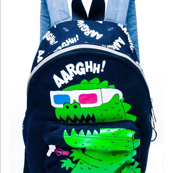 Newbreed Girl 3-D Godzilla Dino Dinosaur Backpack - Picture 4 of 5